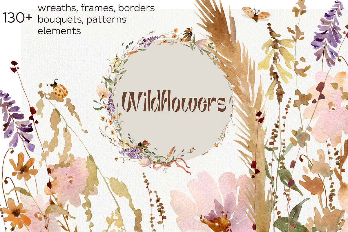 Watercolor Wildflowers Collection, a Decorative Illustration by TanyaOak (Photo 1 of 12)