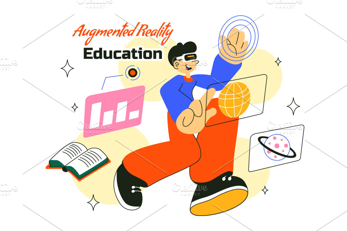 10 Augmented Reality Education, an Education Illustration by denayunebgt (Photo 4 of 4)