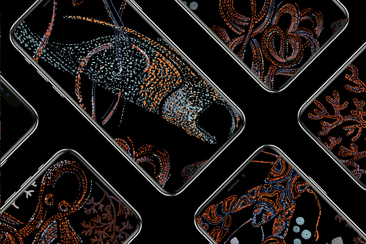 UNDERWATER / SPACE PATTERNS, a Pattern Graphic by ANAKOTO (Photo 17 of 17)