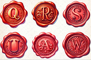 Red Wax Stamp Letter Clipart Bundle, an Illustration by Rose Art (Thumbnail 4 of 7)