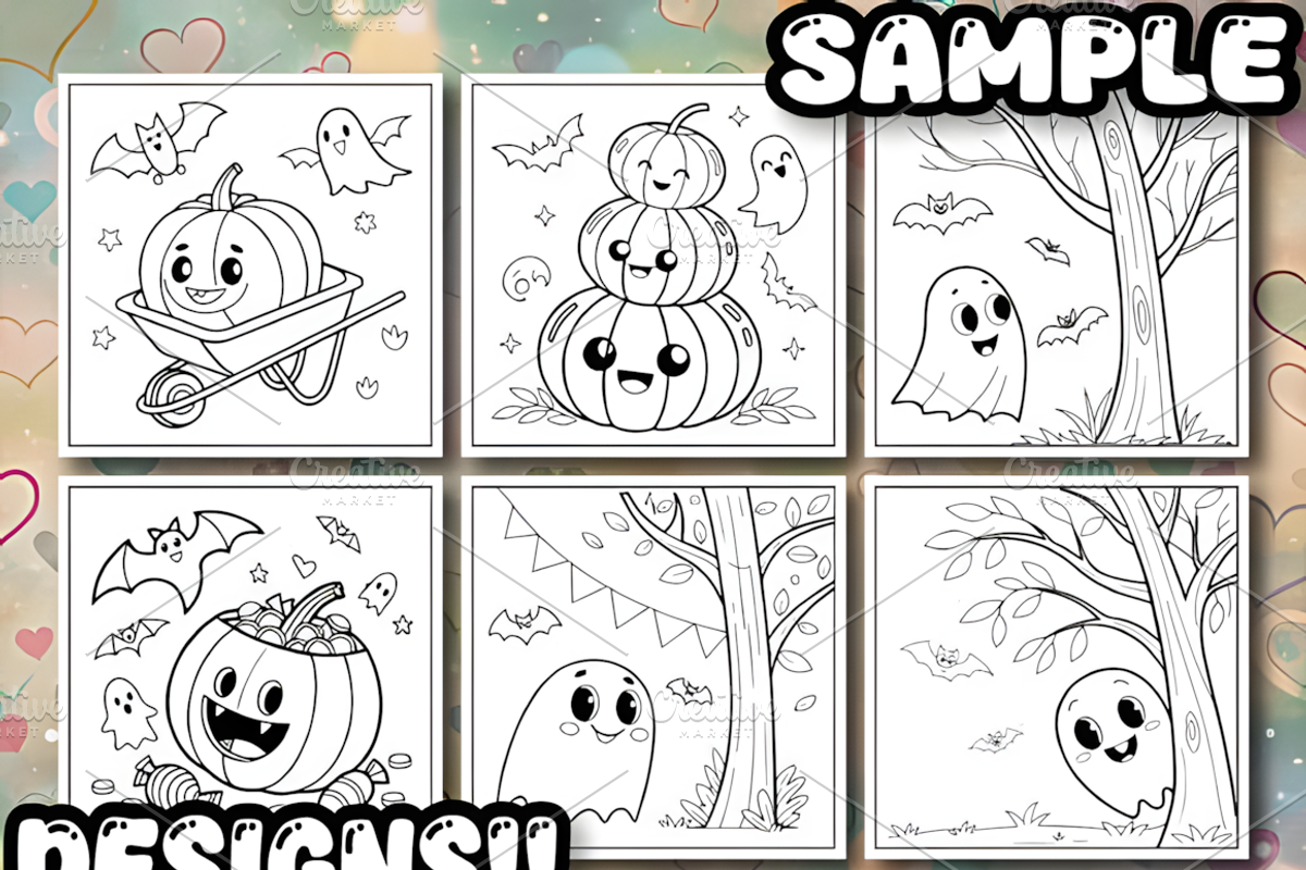 Comfy Halloween Coloring Book, a Seasonal Illustration by Design Station (Photo 6 of 8)