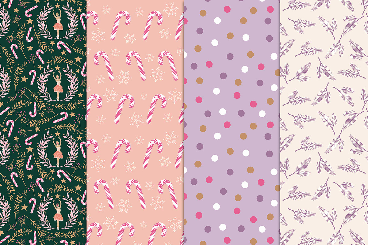 Sugarplum Christmas Patterns, a Pattern Graphic by The Audacious Brush (Photo 4 of 7)