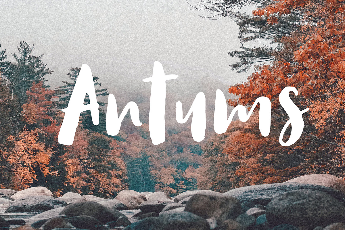 Antums Brush, a Handwritten Font by Siwox Studios (Photo 1 of 9)