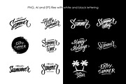 Hello Summer Lettering, a Seasonal Illustration by Finevector (Thumbnail 9 of 9)