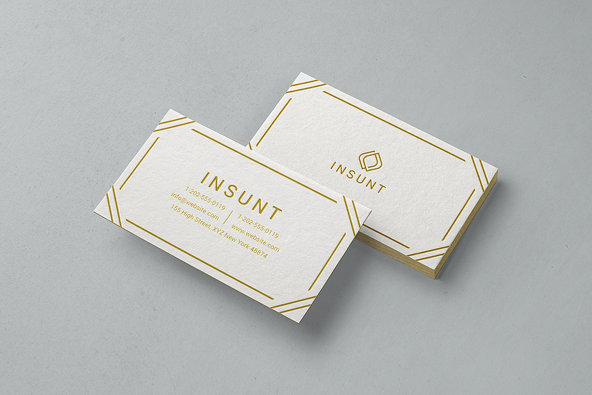 INSUNT Gold Business Card, a Business Card Template by Shahjhan (Photo 1 of 2)