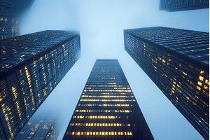 Looking Up at Tall Skyscrapers, an Architecture Photo by Lermont51