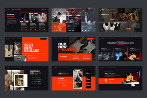 Guitar Google Slides Templates, a Presentation Template by Stock Shape