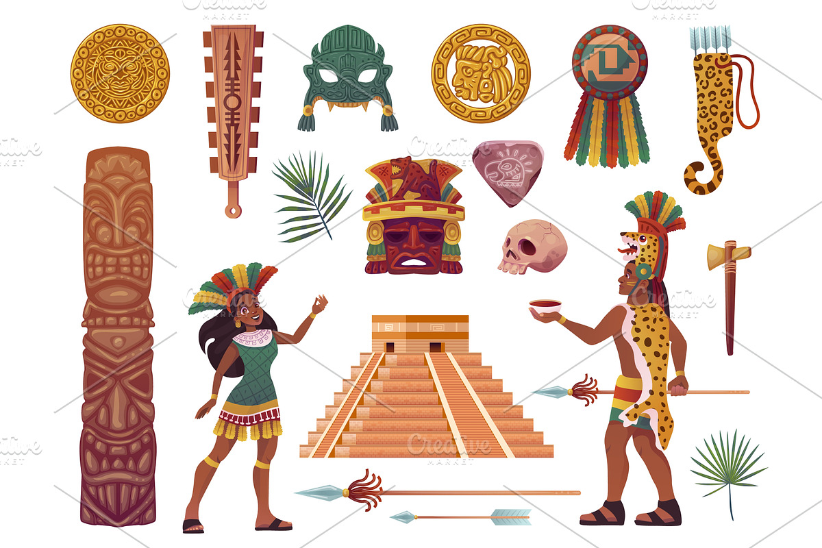 Maya civilization. Mayan aztec inca, an Illustration by Stock-Smart-Start
