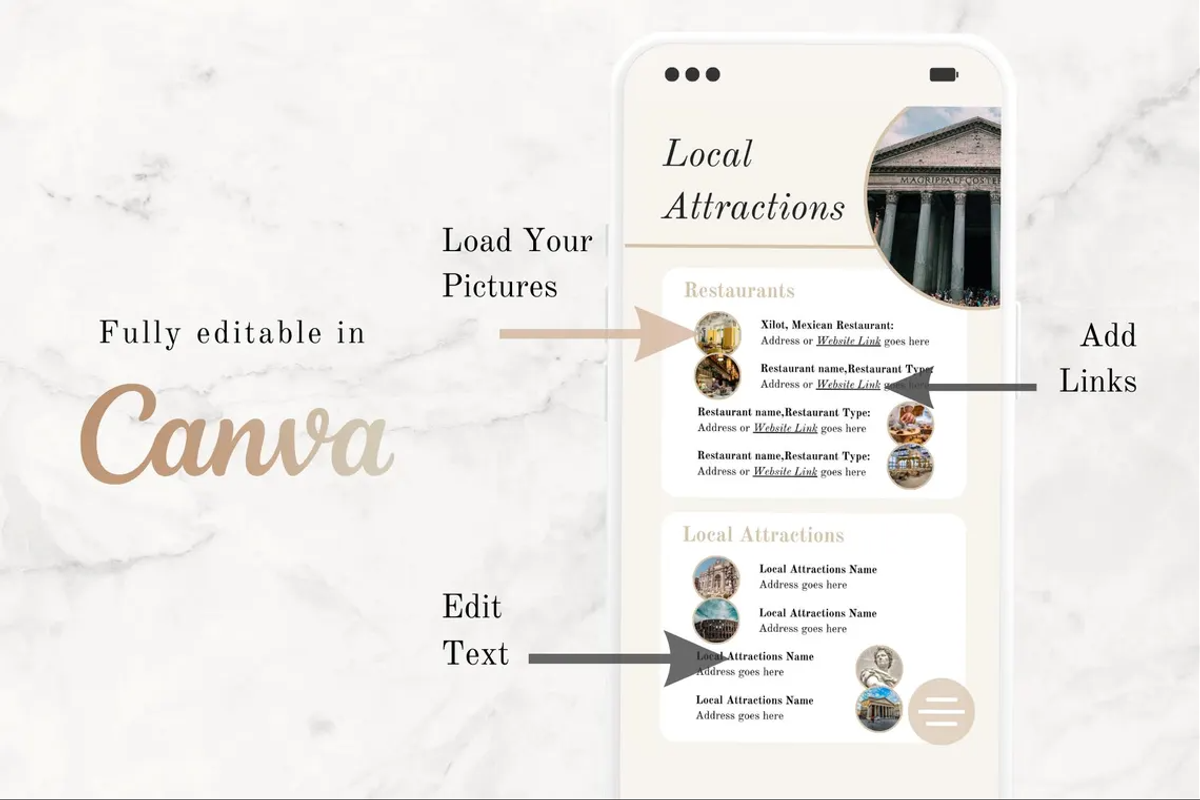 Digital Airbnb Welcome Guide, a Websites & App Template by PittaFinePrint (Photo 6 of 6)