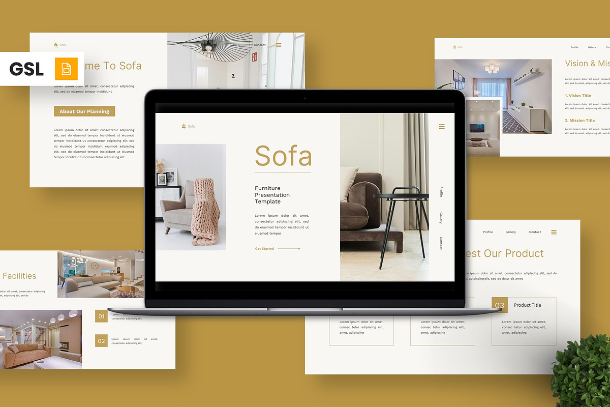 Sofa - Furniture Google Slide