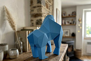 Gorilla sculpture - 3d papercraft, a Card Template by PAPER amaze (Thumbnail 4 of 5)