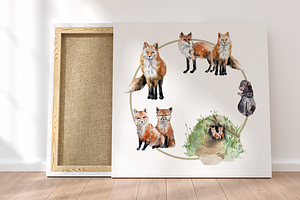 Fox Life Cycle And Clip Arts