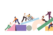 Gender equality, teamwork concept, a Person Illustration by PaperTrident (Thumbnail 2 of 3)