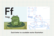 Printable Animal Alphabet For Kids, an Education Illustration by Curiouss (Thumbnail 8 of 10)
