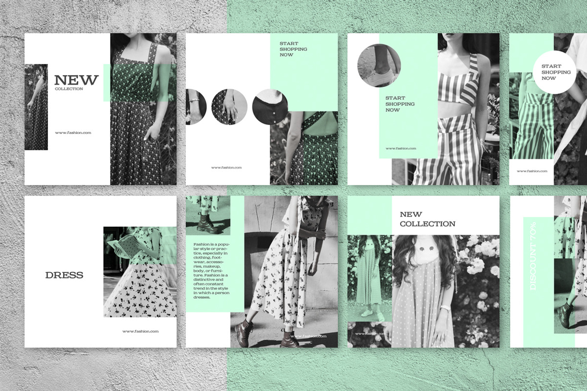 Fashion instagram Pack, a Social Media Template by Alejik (Photo 3 of 4)