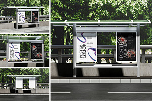 High Quality Bus Stop Poster Mockup, a Product Mockup by AnasStudio