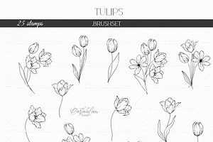 TULIPS PROCREATE STAMPS