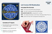 Let it snow SVG 3d Shadowbox, a Seasonal Illustration by CutLeafSvg (Thumbnail 4 of 6)
