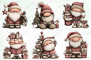 Watercolor Christmas Santa Clipart, an Illustration by Creative Art (Thumbnail 4 of 9)