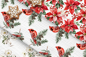 Christmas Watercolor Floral Set