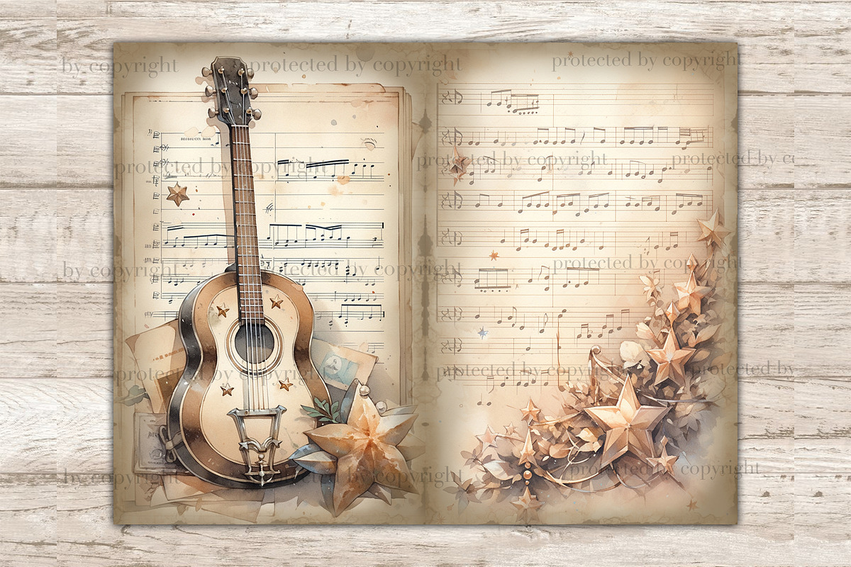 Music Vintage Sheet | Junk Journal, an Object Illustration by GlamArtZhanna (Photo 6 of 9)