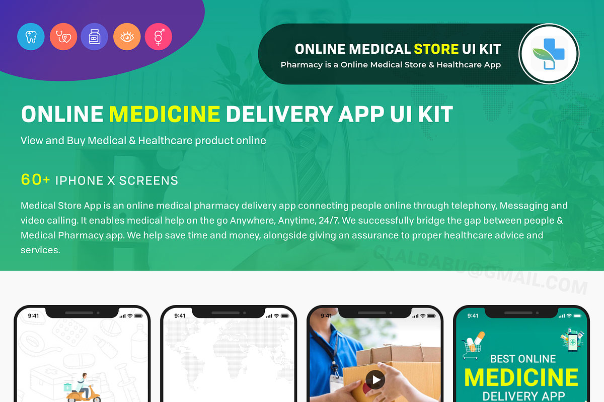 Medical Pharmacy App, a Websites & App Template by UX Design Master (Photo 12 of 15)