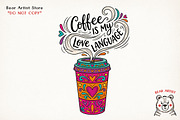 Valentine Love & Coffee Illustration, an Illustration by GlitterCraft (Thumbnail 14 of 41)
