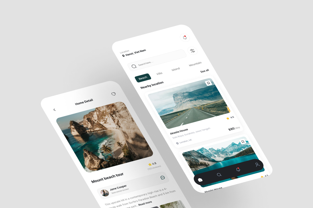 Aero - Travel Booking App UI Kit, an UI Kit Template by iDoodle Studio (Photo 3 of 4)