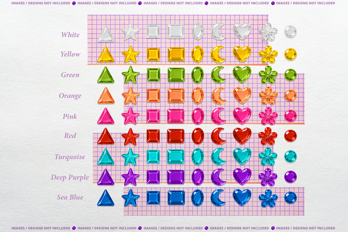 GEM STICKERS DIGITAL RHINESTONE PNGs, an Object Graphic by TheFoodAtlas (Photo 2 of 5)