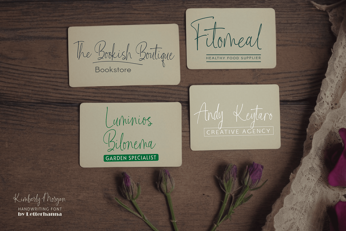 Kimberly Morgan Handwriting Font, a Handwritten Font by Letterhanna Studio (Photo 2 of 10)