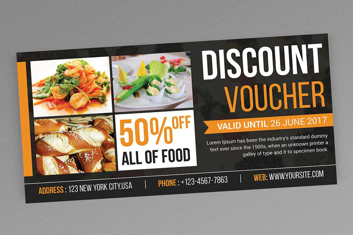 Discount Voucher, a Card Template by Creative designer