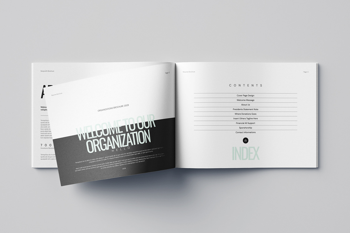 Nonprofit Charity Brochure Landscape, a Brochure Template by Pixelpick (Photo 2 of 9)