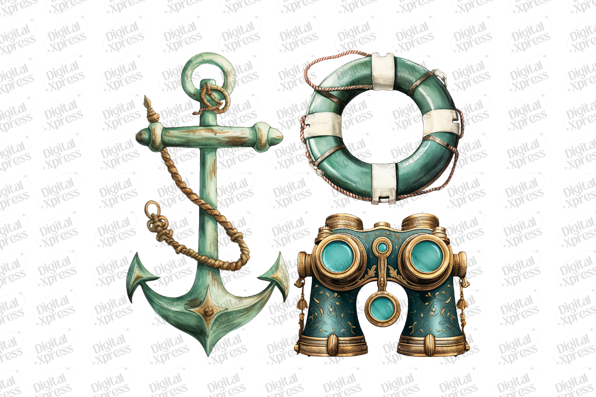 Vintage Sailor Clipart, an Object Illustration by Digital Xpress (Photo 4 of 5)