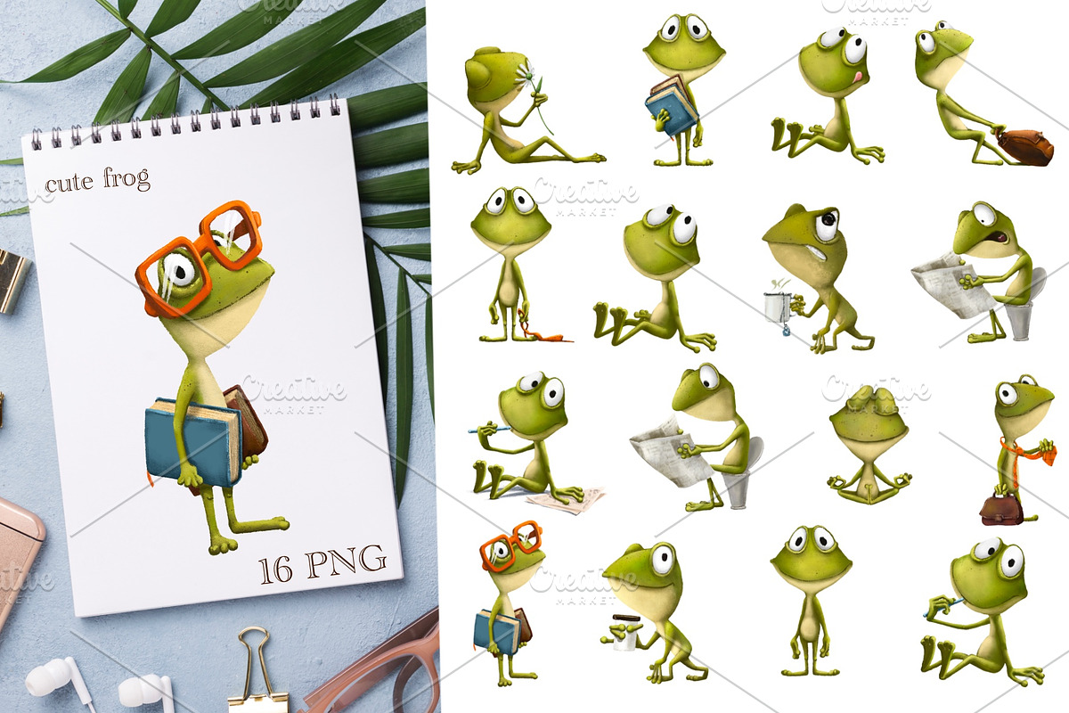 Frogs. Animals illustration, an Animal Illustration by sheincar (Photo 2 of 3)