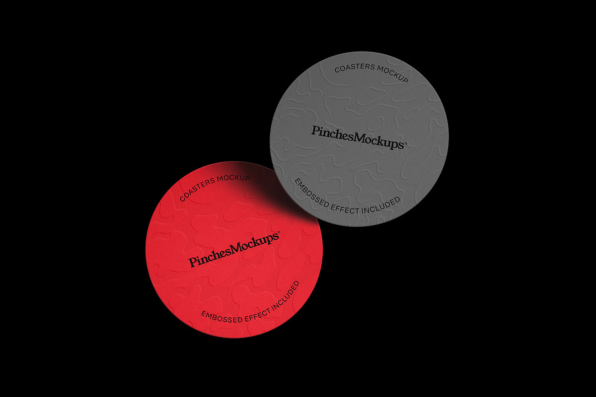 Coasters Mockup PMCM22, a Cups & Container Mockup by PinchesMockups© (Photo 4 of 4)