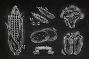 Vegetables chalk, an Illustration by Anna (Thumbnail 4 of 5)