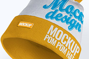 Pom Pom Hat Mock-Up, a Hat Mockup by DesignRushMarket (Thumbnail 4 of 5)