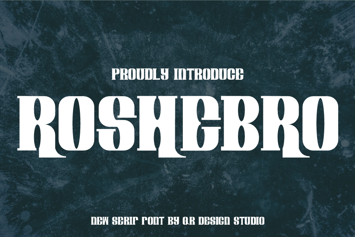 Roshebro, a Serif Font by QR Design Studio (Photo 1 of 7)