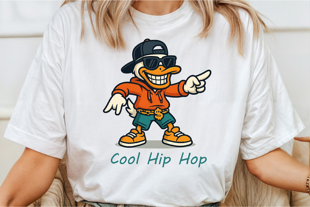 Cool Hip Hop Duck Digital PNG, an Illustration by DreamCafeArt (Photo 3 of 7)