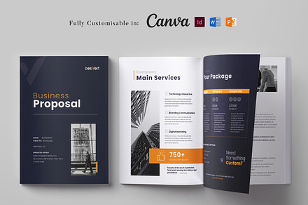 Business Proposal Template | MS Word, a Brochure Template by Niofix