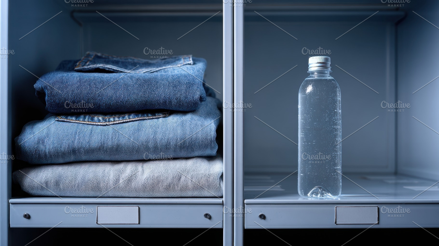Clean clothes in tidy locker, a Photo by Beautiful things