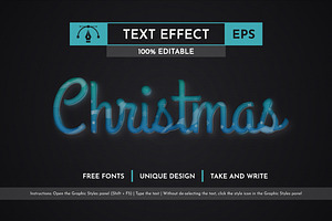 Winter Sky - Editable Text Effect