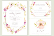 Pink & Green Floral Wedding Invite, an Invitation Template by BF Studios (Thumbnail 2 of 5)