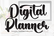 Digital Planner | Script Font, a Handwritten Font by Scratchones (Thumbnail 1 of 9)