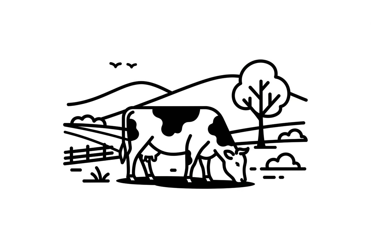 Farm Cow Silhouette Vector Bundle, an Illustration by Designs_River (Photo 2 of 51)
