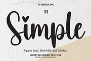 Simple | Script Font, a Script Font by Scratchones (Thumbnail 1 of 8)