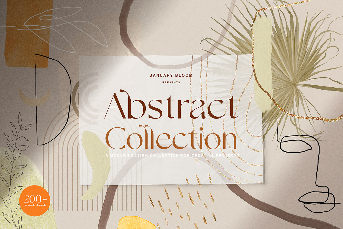 Modern Abstract Line Art & Shape Set, an Illustration by January Bloom (Photo 1 of 18)