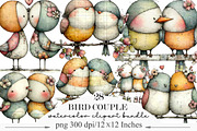 Bird Couple Sublimation Bundle, an Illustration by Designking (Thumbnail 1 of 5)