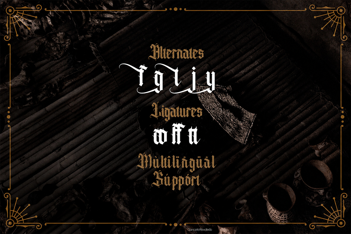 Silafejira - Blackletter Font, a Blackletter Font by StringLabs (Photo 11 of 11)