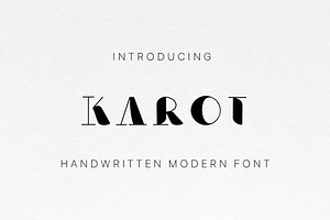 Karot - Modern Serif Font